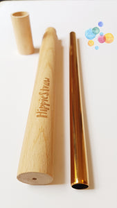 Smoothie/Bubble/boba tea Reusable Straw with FREE Wooden Case