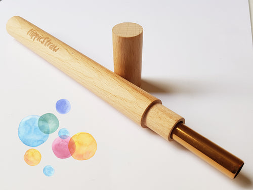 Smoothie/Bubble/boba tea Reusable Straw with FREE Wooden Case