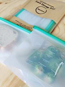 HIPPIESTRAW Reusable Silicone Food Storage Bags