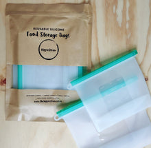 Load image into Gallery viewer, HIPPIESTRAW Reusable Silicone Food Storage Bags