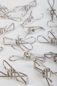 Innovative Stainless Steel Clothes Pegs, Cotton bag of 20 units + 15 FREE PEGS