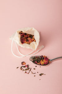 Reusable Organic Cotton Muslin Tea Bags with drawstring Pack of 5